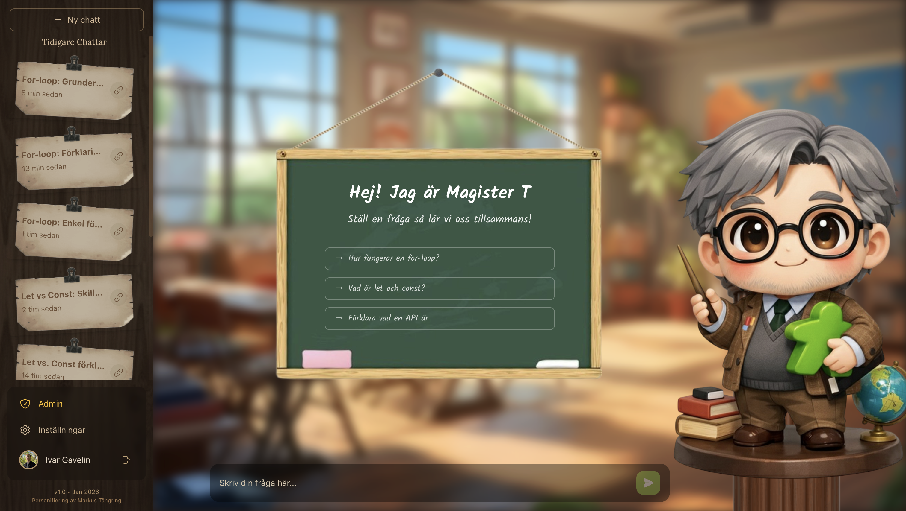 Magister T AI Chatbot Screenshot