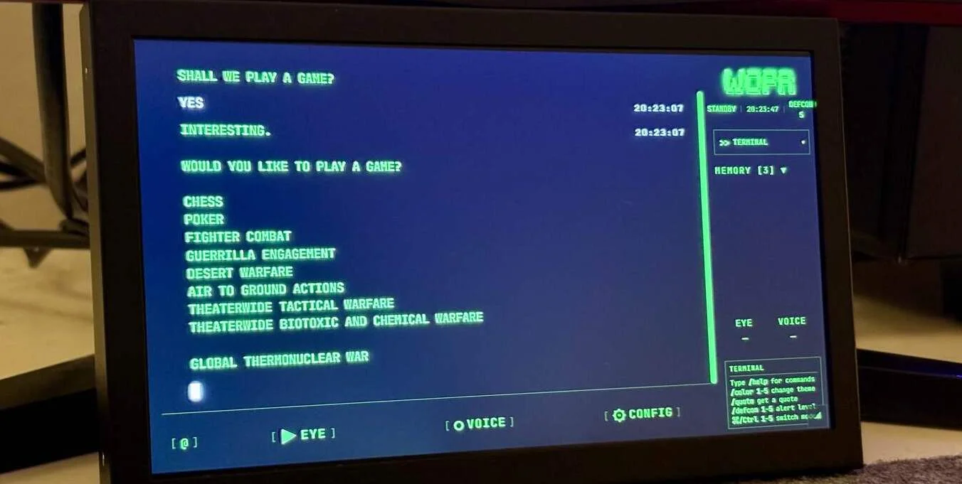 WOPR AI Desktop Assistant Screenshot