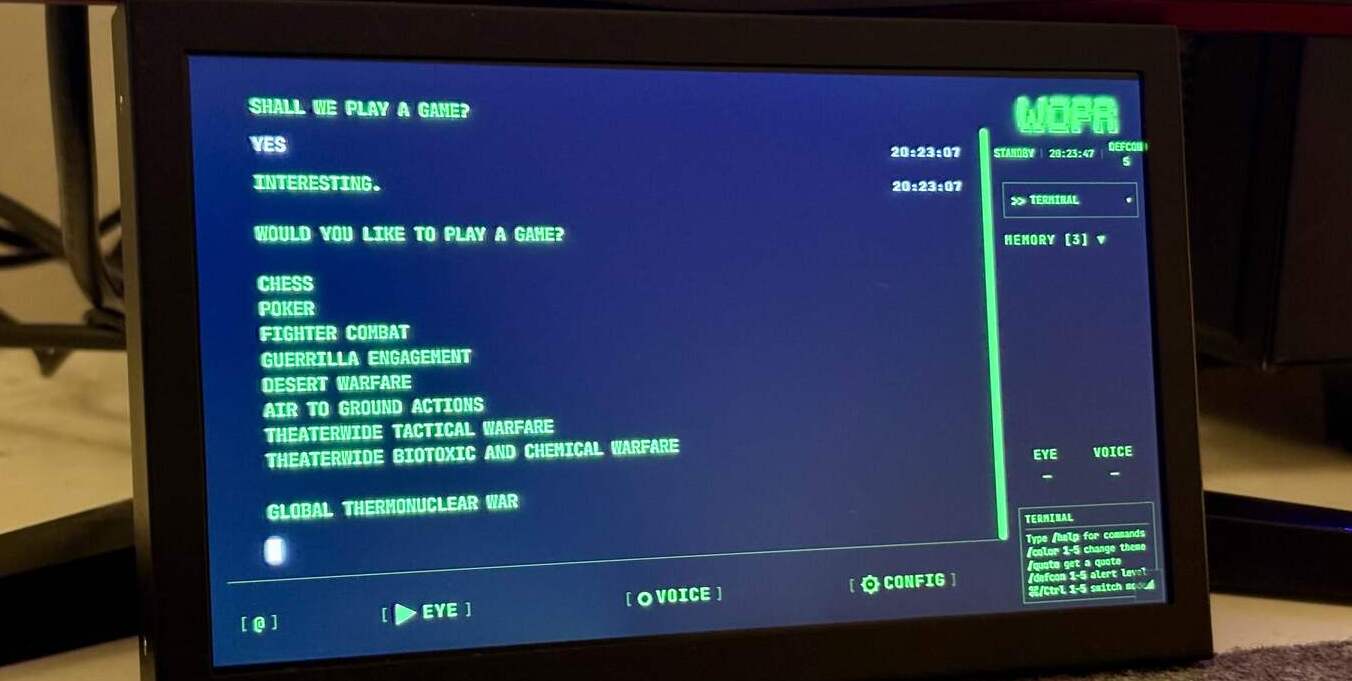 WOPR AI Desktop Assistant Screenshot
